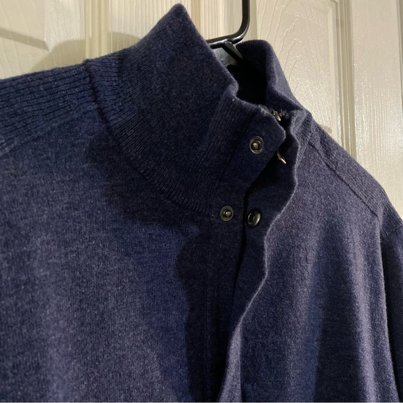 Banana Republic Men’s Blue Italian Wool Sweater Sz XL - Picture 14 of 15